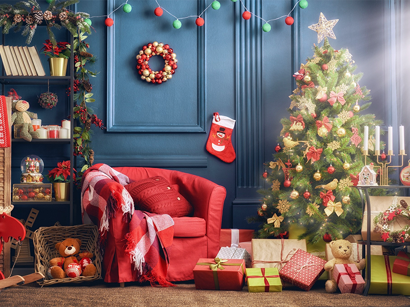 Christmas living room scene image